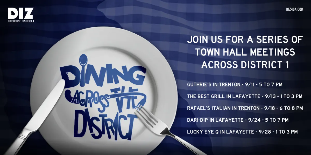 Come to one of our 'Dining Across the District' Town Halls!